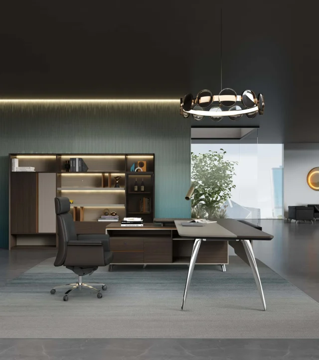 BLY Series Luxury Executive Desk & Office Furniture | Bentley Inspired Management Suite