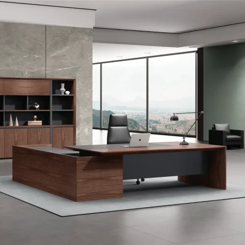 MIN Series High-End Modern Executive Office Desk & Furniture Suite